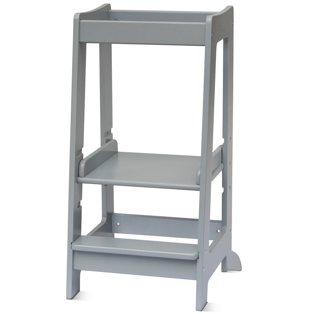 Our Montessori Toddler Tower with adjustable step