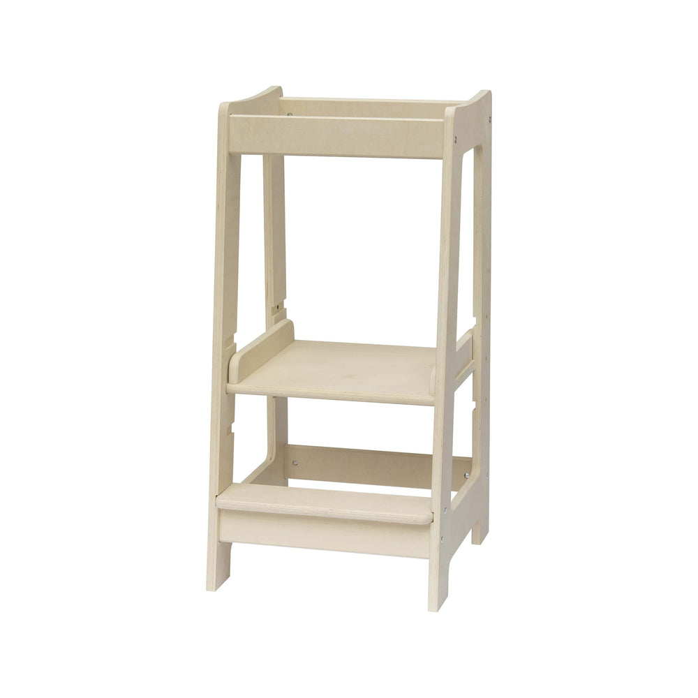 Our Montessori Toddler Tower with adjustable step