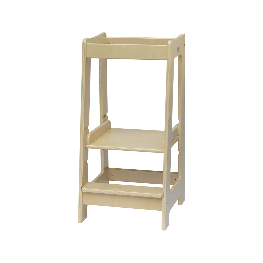 Our Montessori Toddler Tower with adjustable step